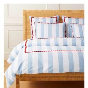 In search of Serena & Lily Beach Club Stripe Duvet Cover and shams- queen